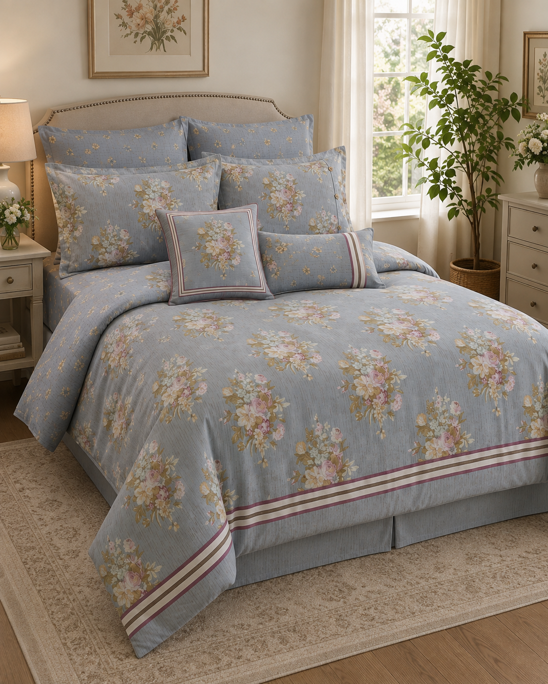 Vintage Floral Bed Set 