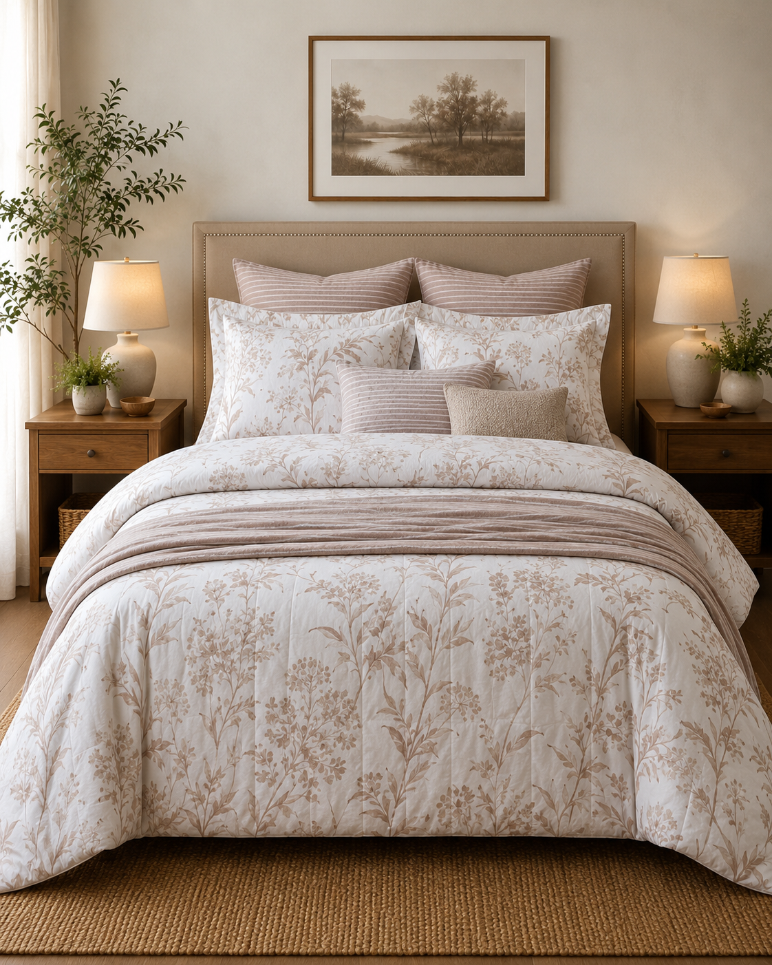 Mocha Breeze Bedsheet and set 
