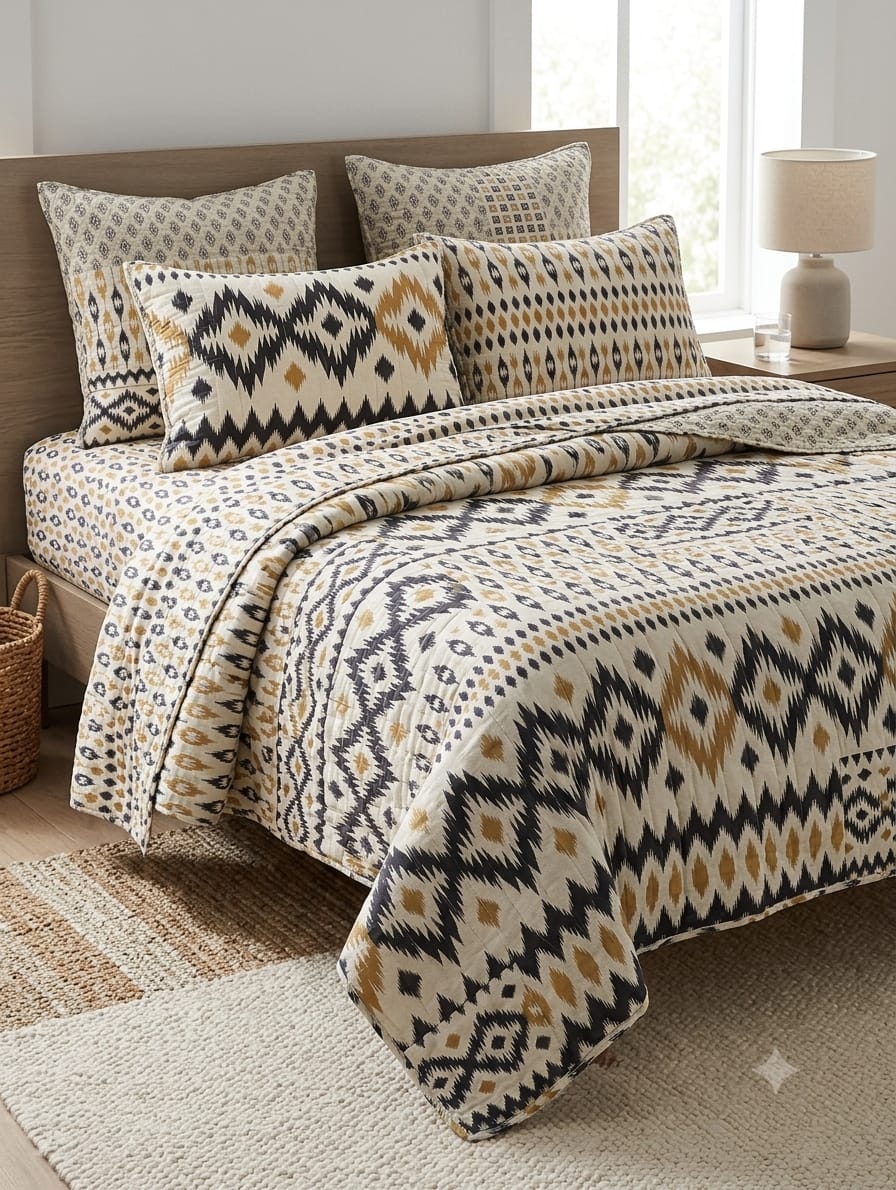 Tribal Beige Comforter Set