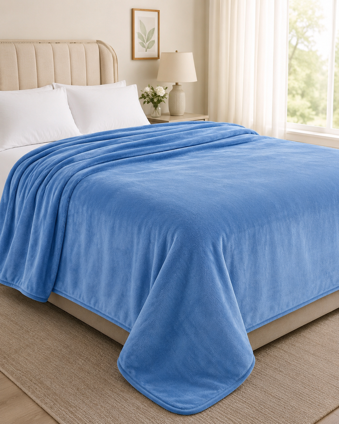 Sky Blue Fleece Blanket 
