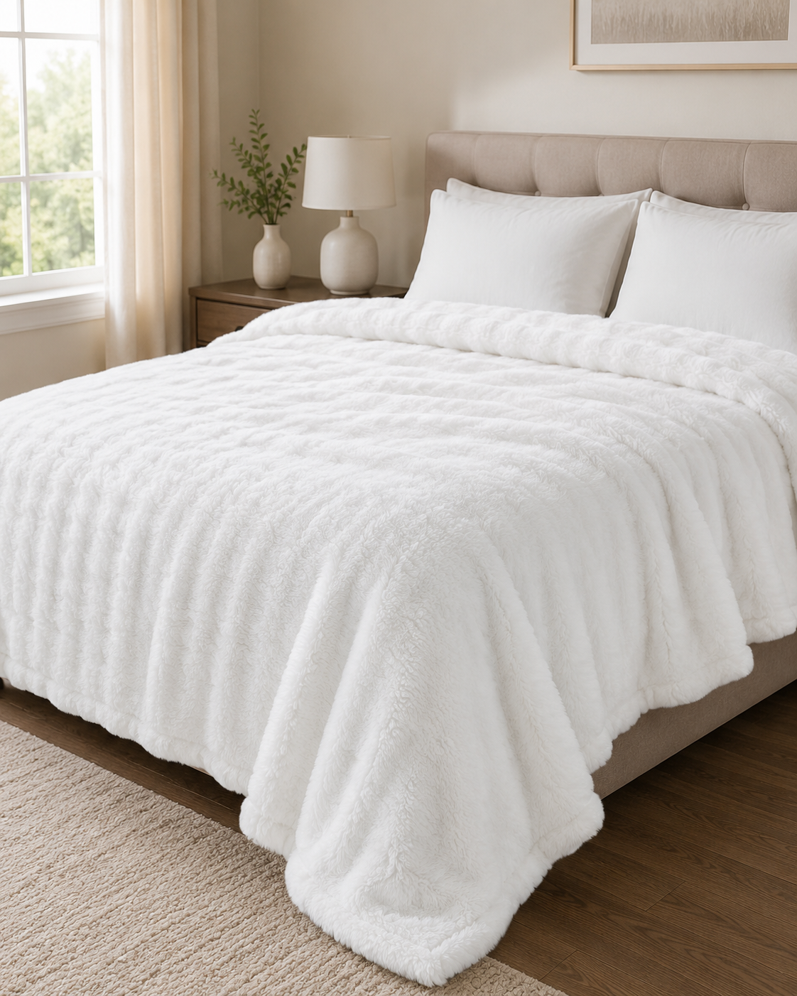 Snow Pearl Fleece Blanket