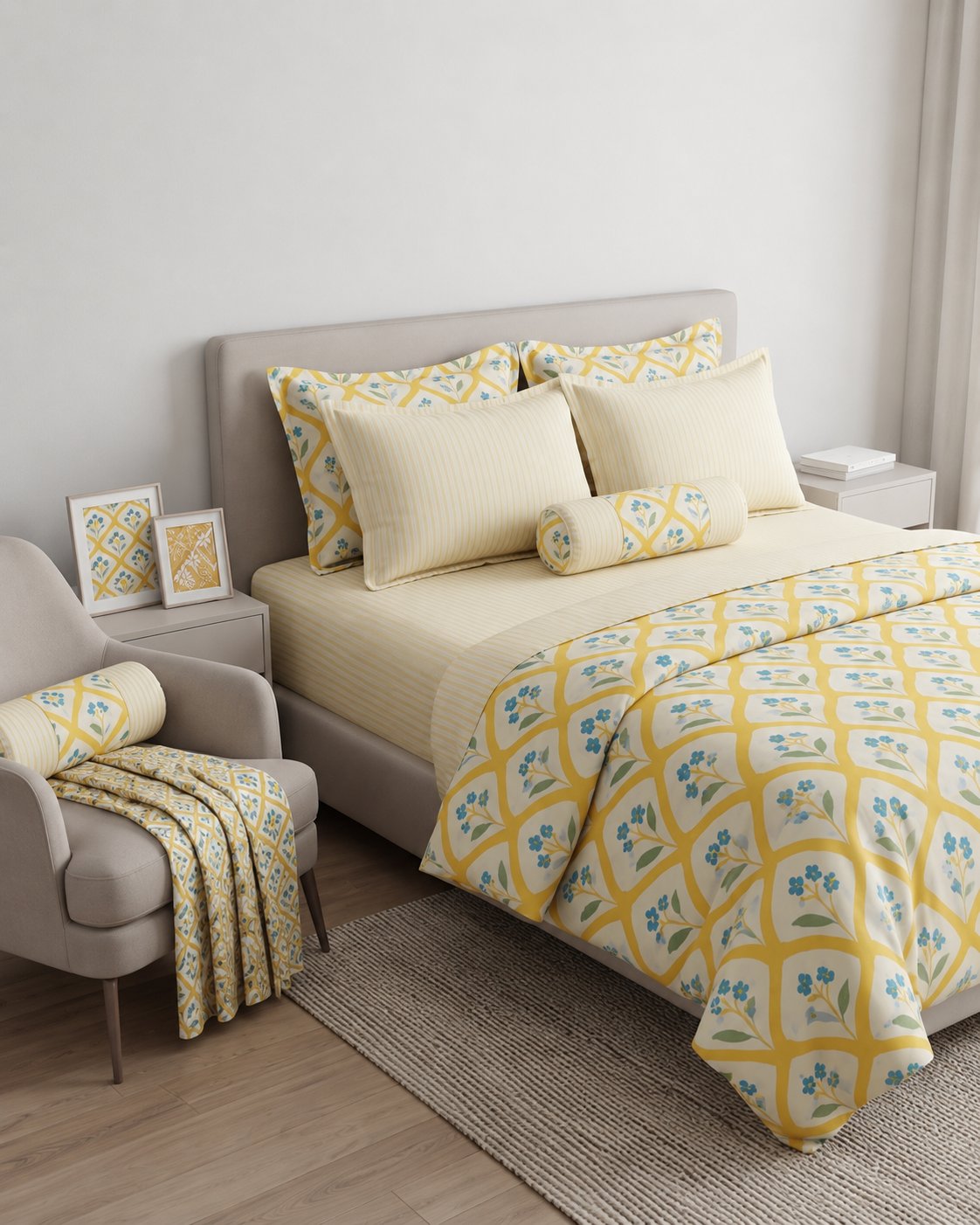 Yellow Melody Bed Set 