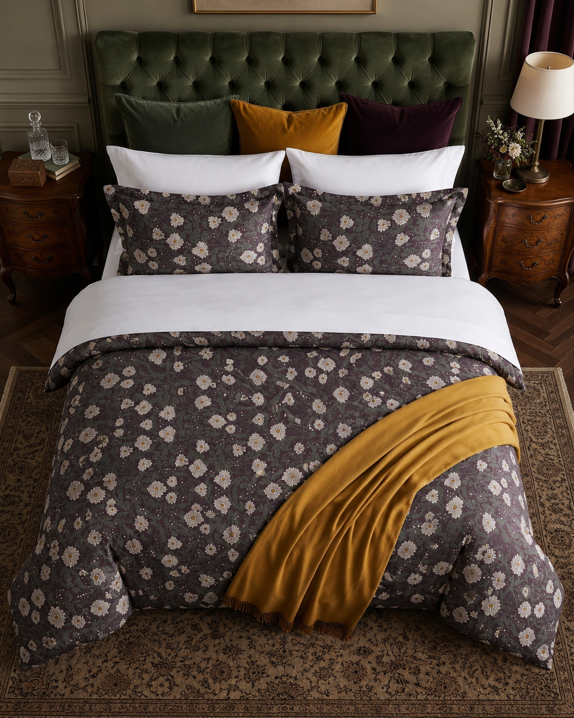 Black Forest Daisy sheets and sets 