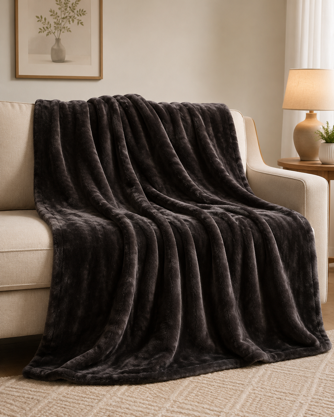 Cocoa Plush Fleece Blanket
