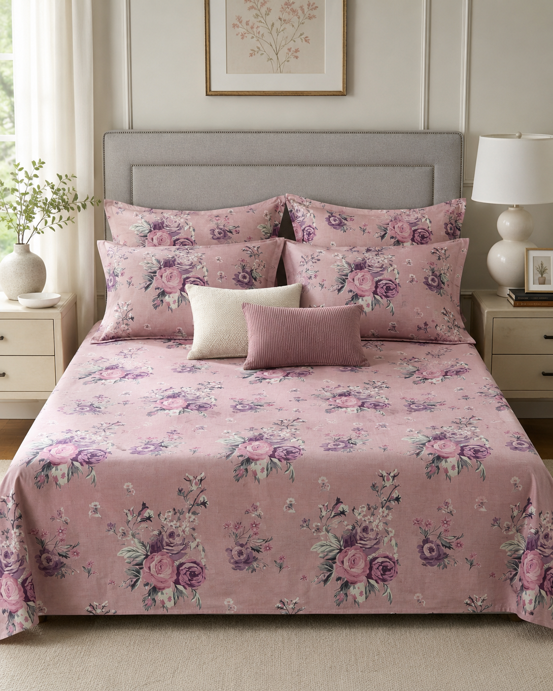 Pink Rose bed set 