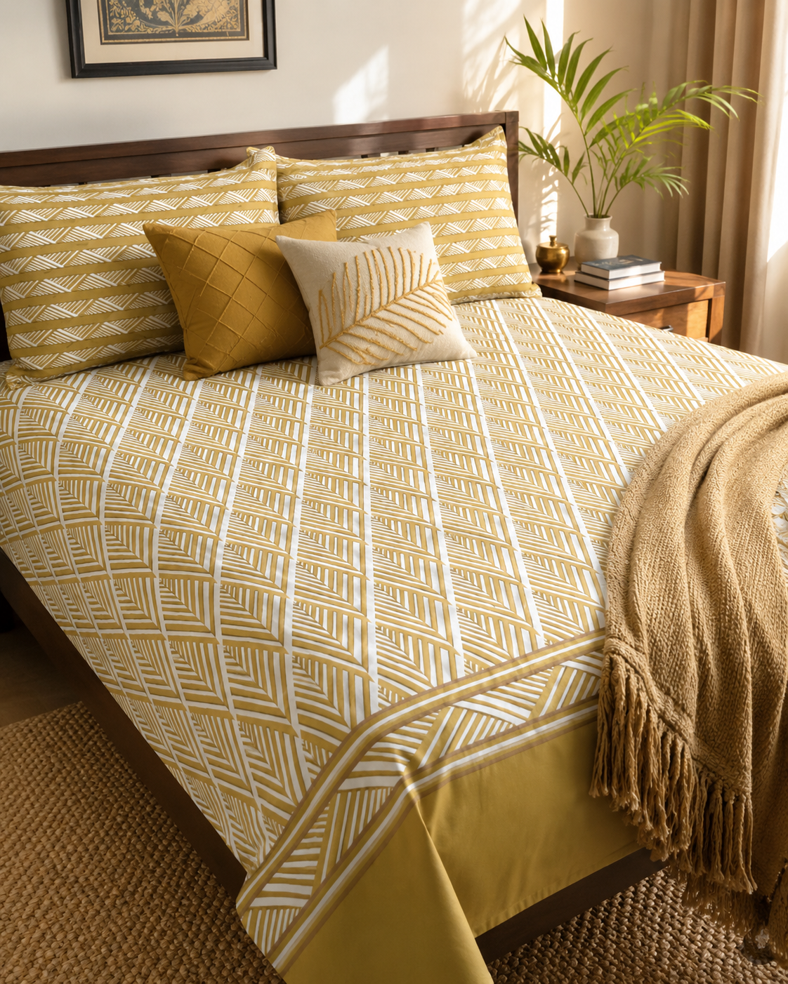 Mustard Chevron Luxe