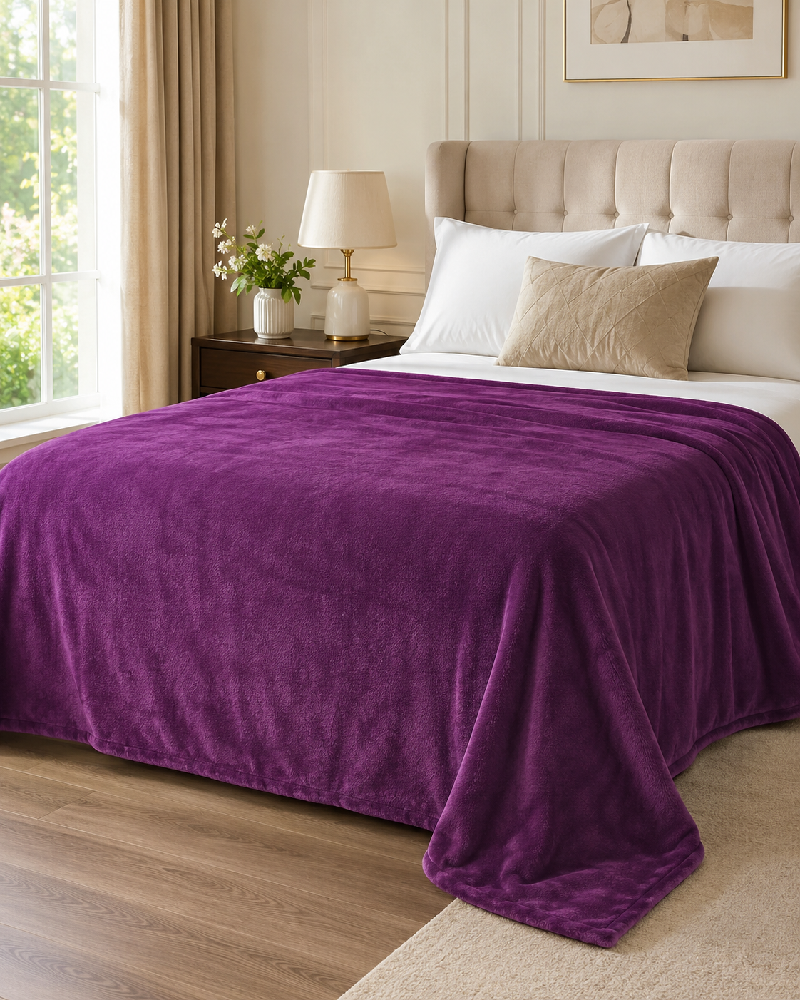 Purple velvet fleece Blanket 