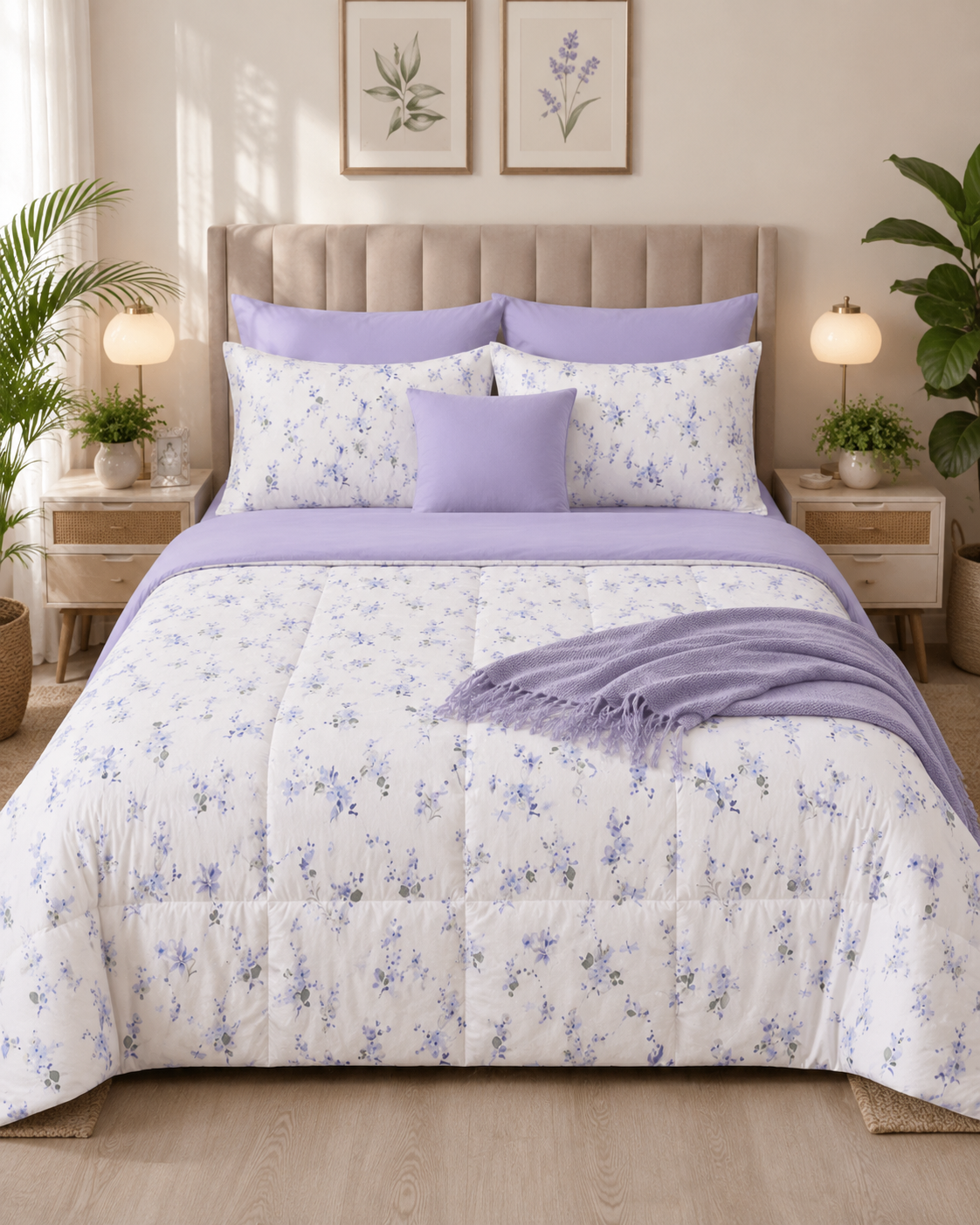 Lilac Whisper Comforter set and sheets