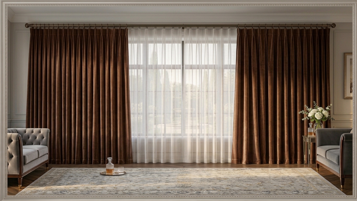 Brown Velvet Curtains