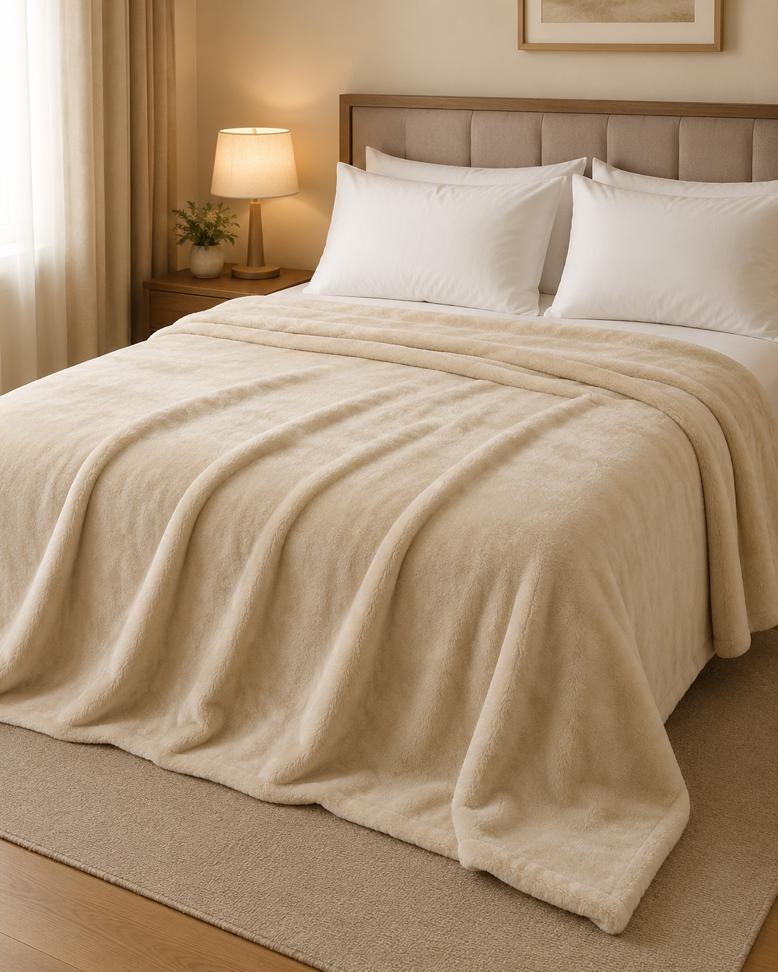 Warm Sand Fleece Blanket