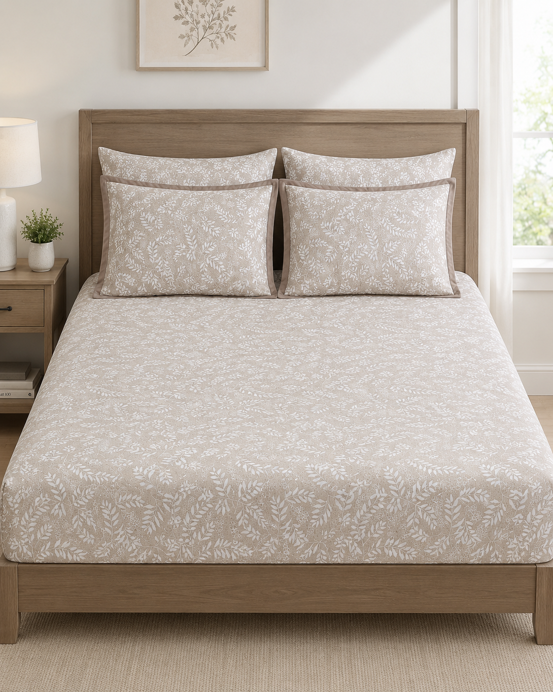 Taupe Fern Bed Set 