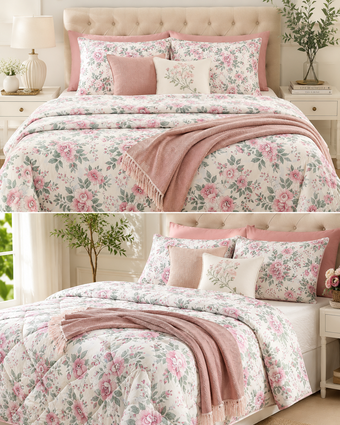 Rose Garden Bed Set 